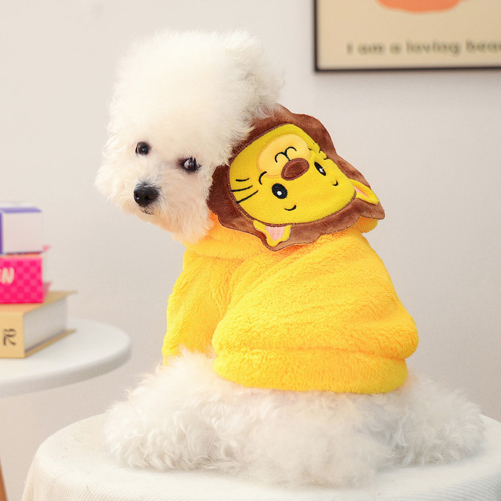 CozyCore Critter Series Dog Hoodie Lion