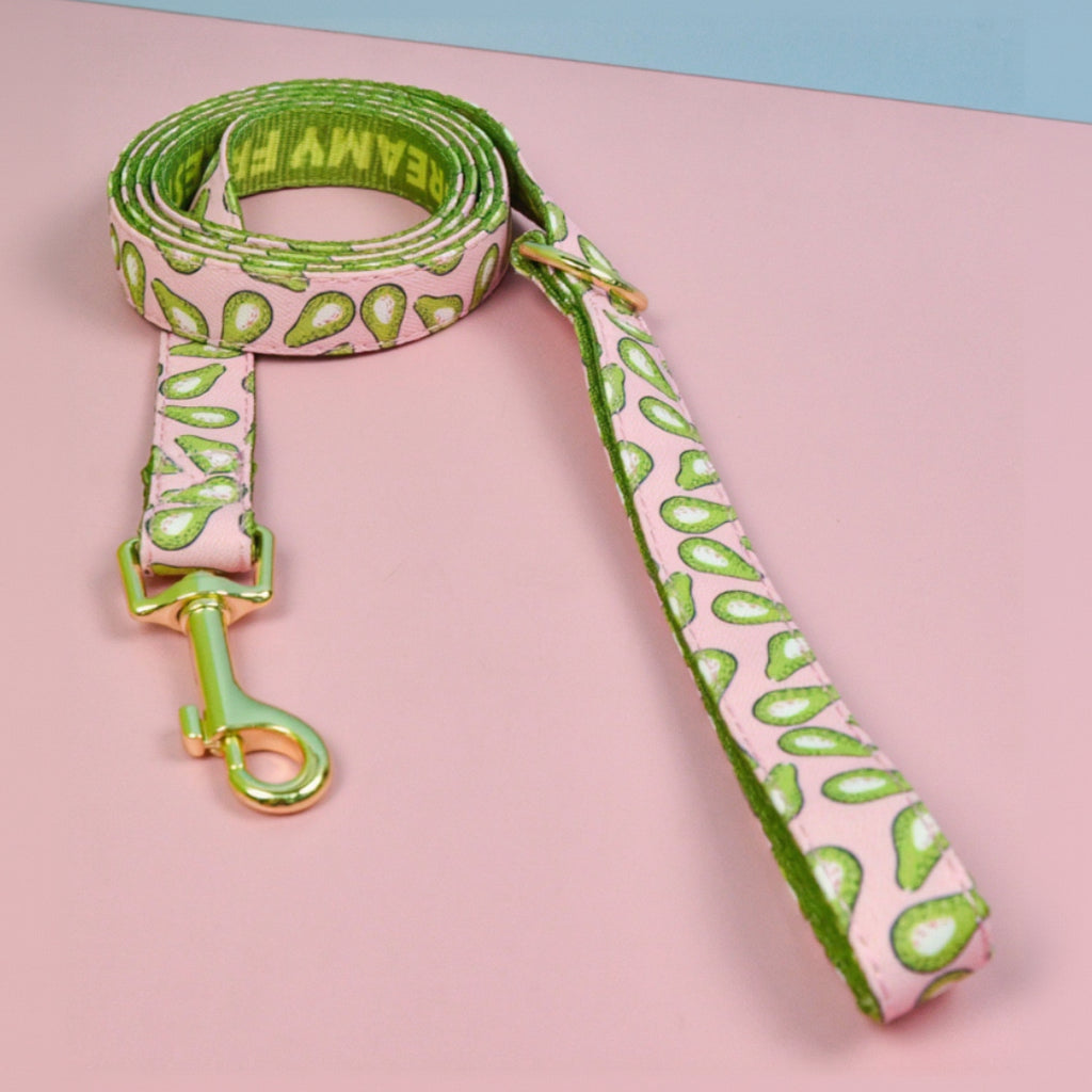 StyleWalk Bloom Series Dog Collar & Leash Set - Expresso