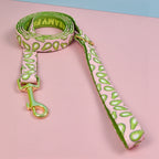 StyleWalk Bloom Series Dog Collar & Leash Set - Expresso