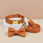 StyleWalk Bloom Series Dog Collar & Leash Set - Expresso