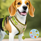 StyleWalk Bloom Series Dog Harness & Leash Set - Expresso